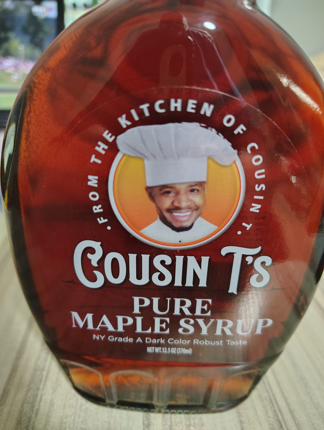 Customer photo review of Cousin T's Pure Maple Syrup