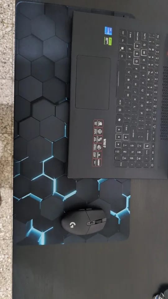 Customer photo review of Large Gaming Hexagonal Geometric Mouse Pad