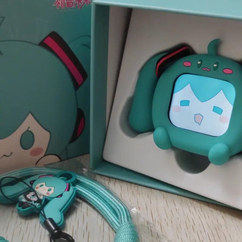 Customer photo review of Officially Licensed Hatsune Miku Wireless Earphones with Smart Display Desktop Stand