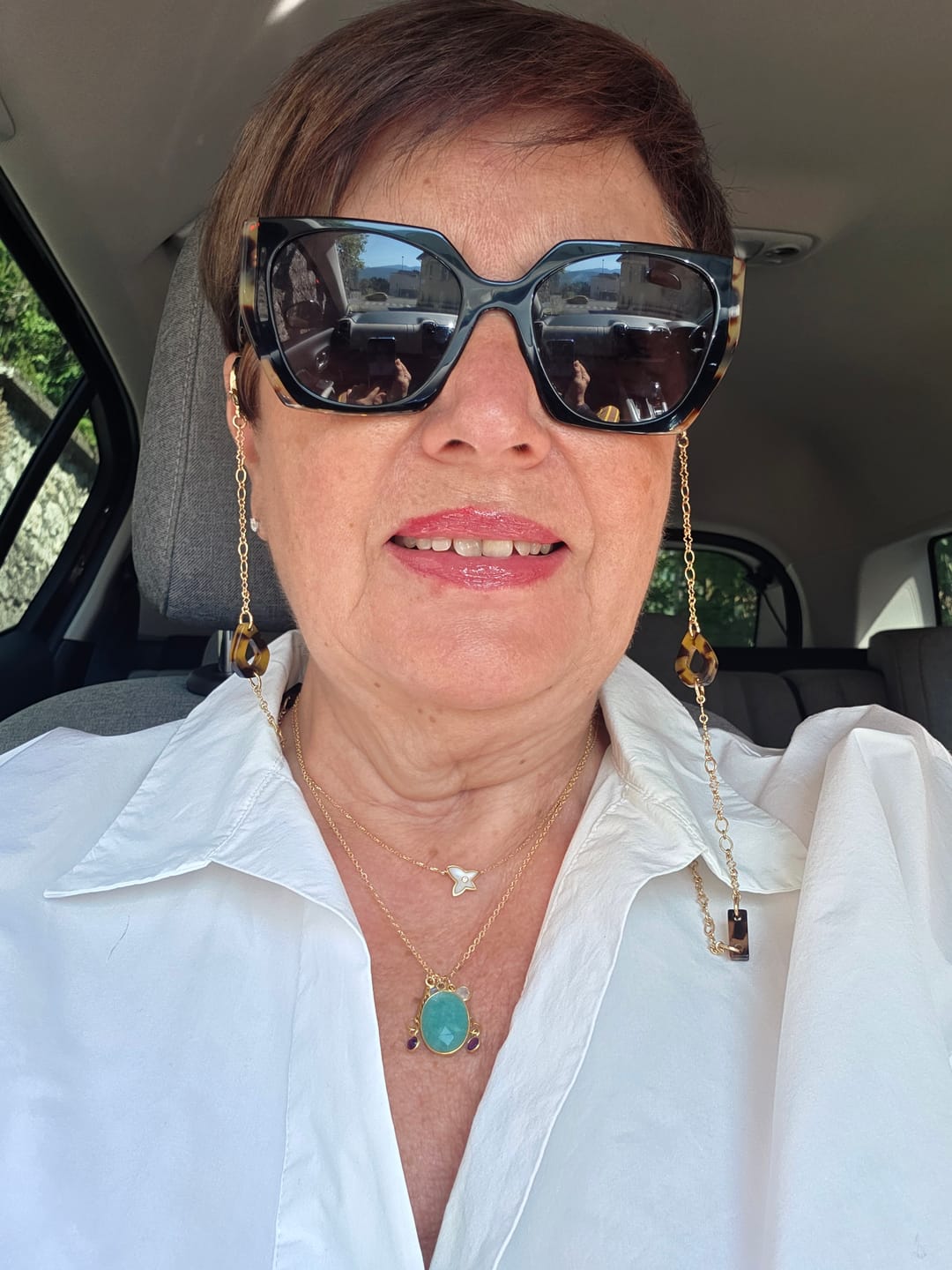 Customer photo review of Onde douce — Collier Amazonite, Pierre de lune & Améthyste