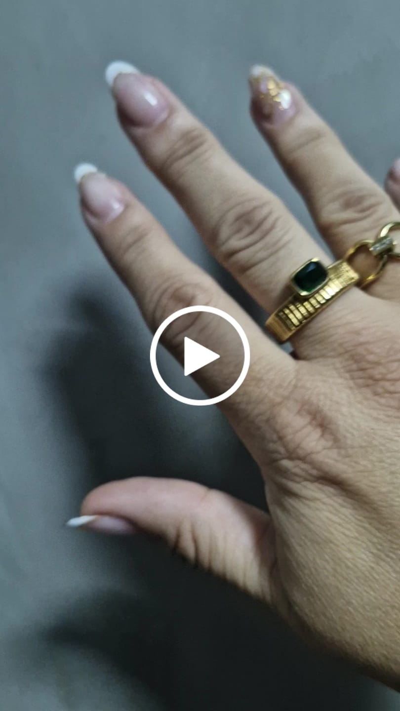 Customer video review of Anel Ternura Banhado em Ouro 18k