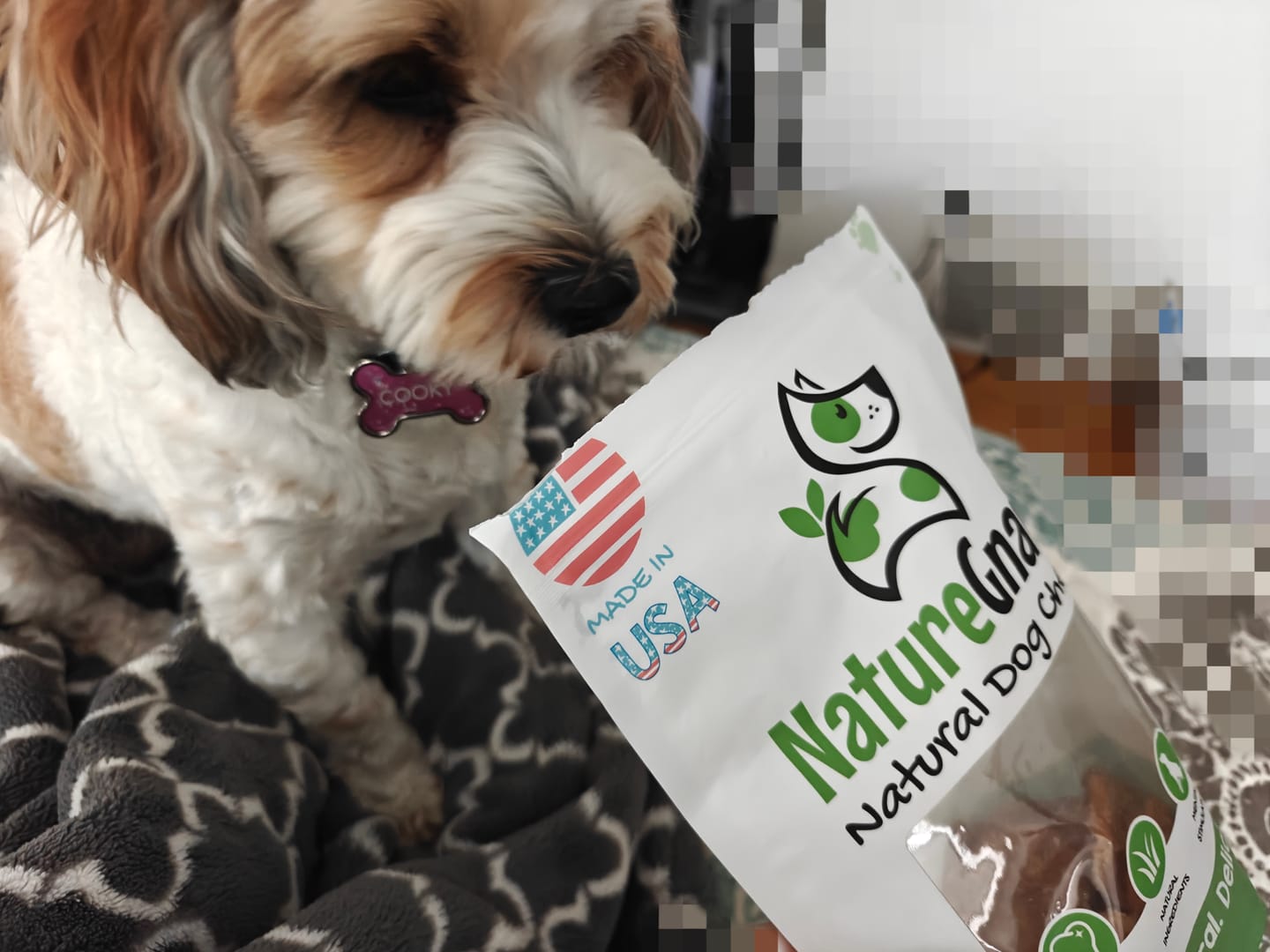 Customer photo review of USA Crunchy Tenders 1lb Natural Dental & Training Chews