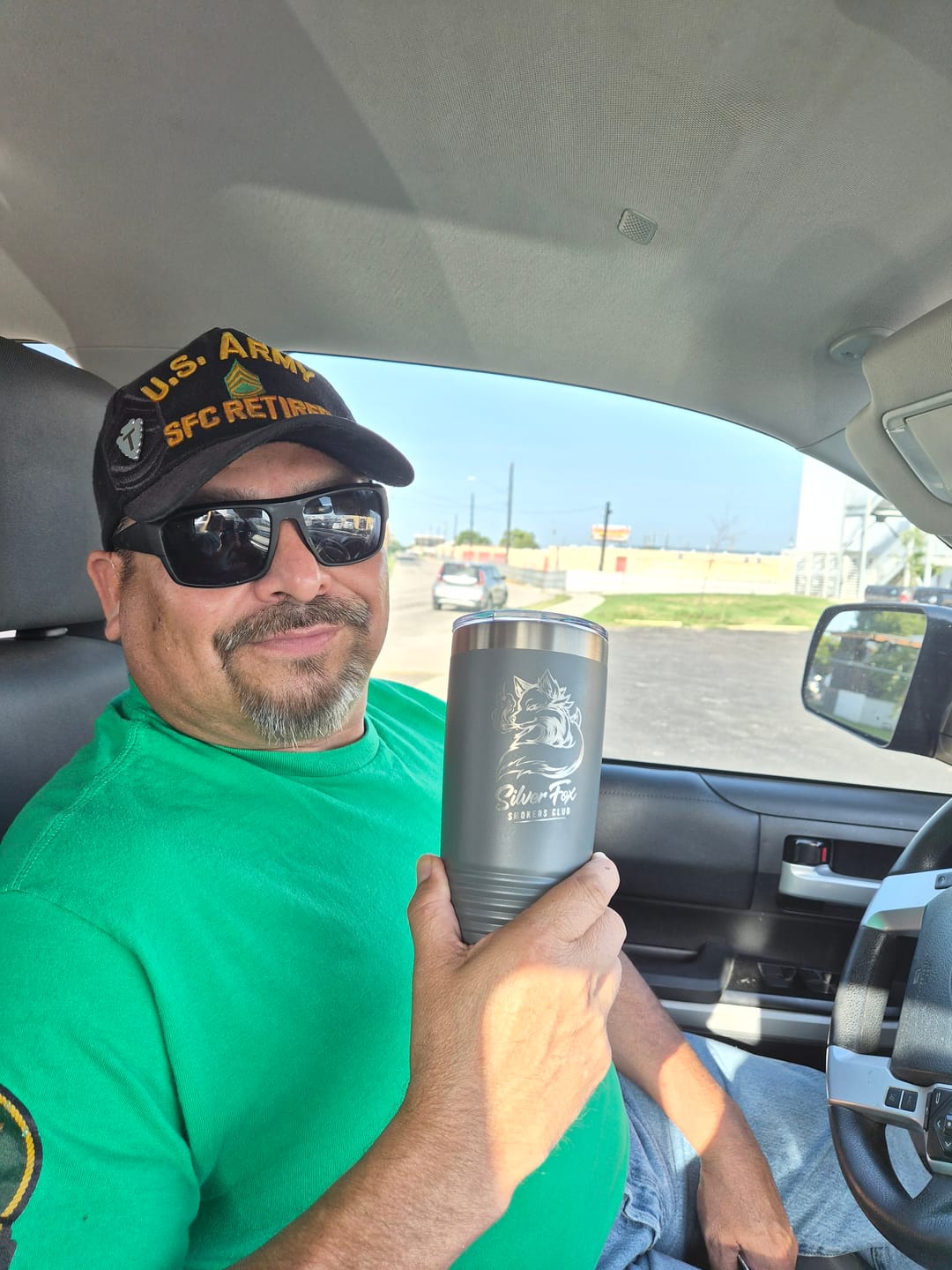 Customer photo review of Free Sample - Custom 20 oz Tumbler with your Business Logo Engraved - Great to Test before Bulk Volume Order - Just Pay Shipping