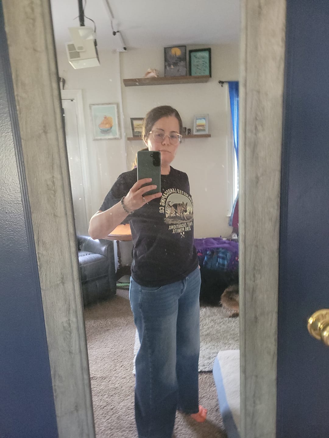 Customer photo review of Unsolicited Landscaping Shirt