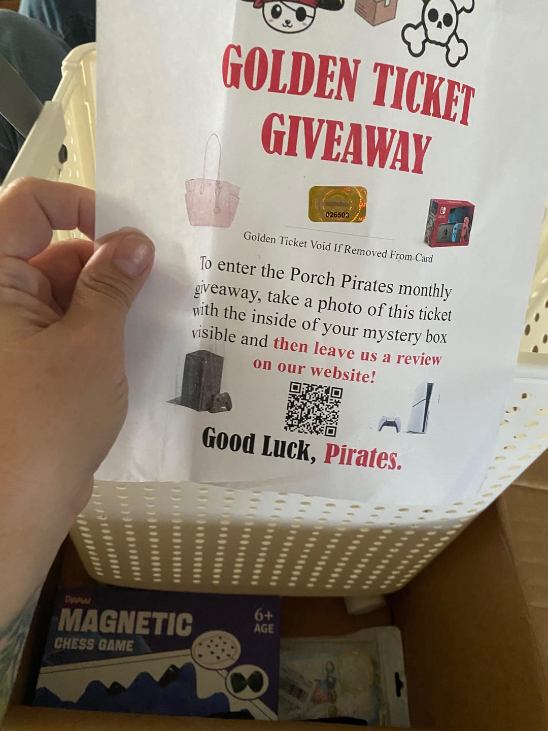 Customer photo review of The Classic Liquidation Mystery Box - Pink Tape Designer Purse Chance Box
