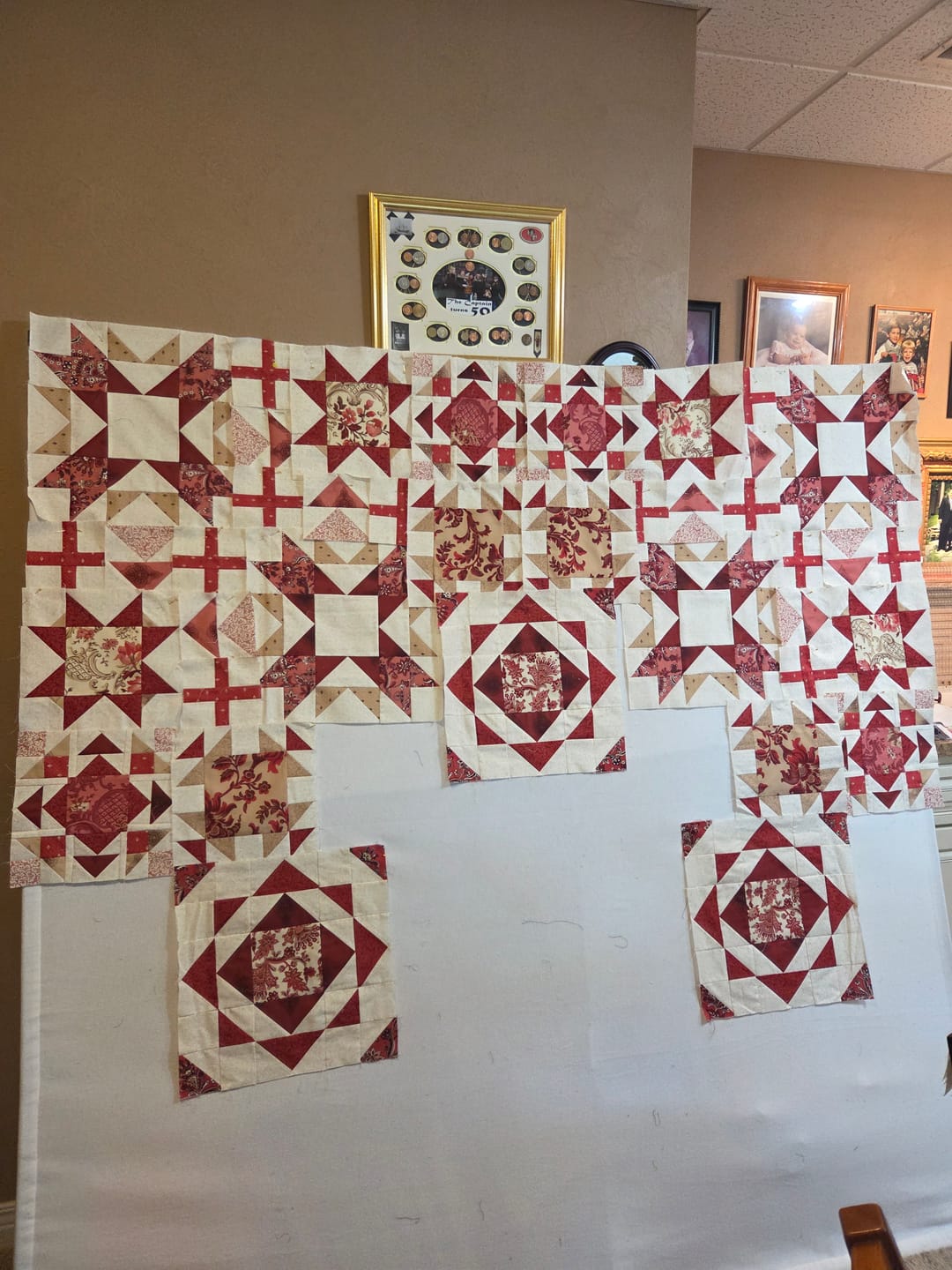 Customer photo review of Beginner Block Of The Month - Petal Path Sunshine Blooms (54.5" x 68")