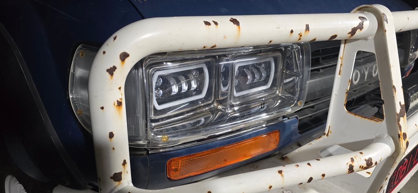Customer photo review of 4X6" LED Colour Chasing Headlights