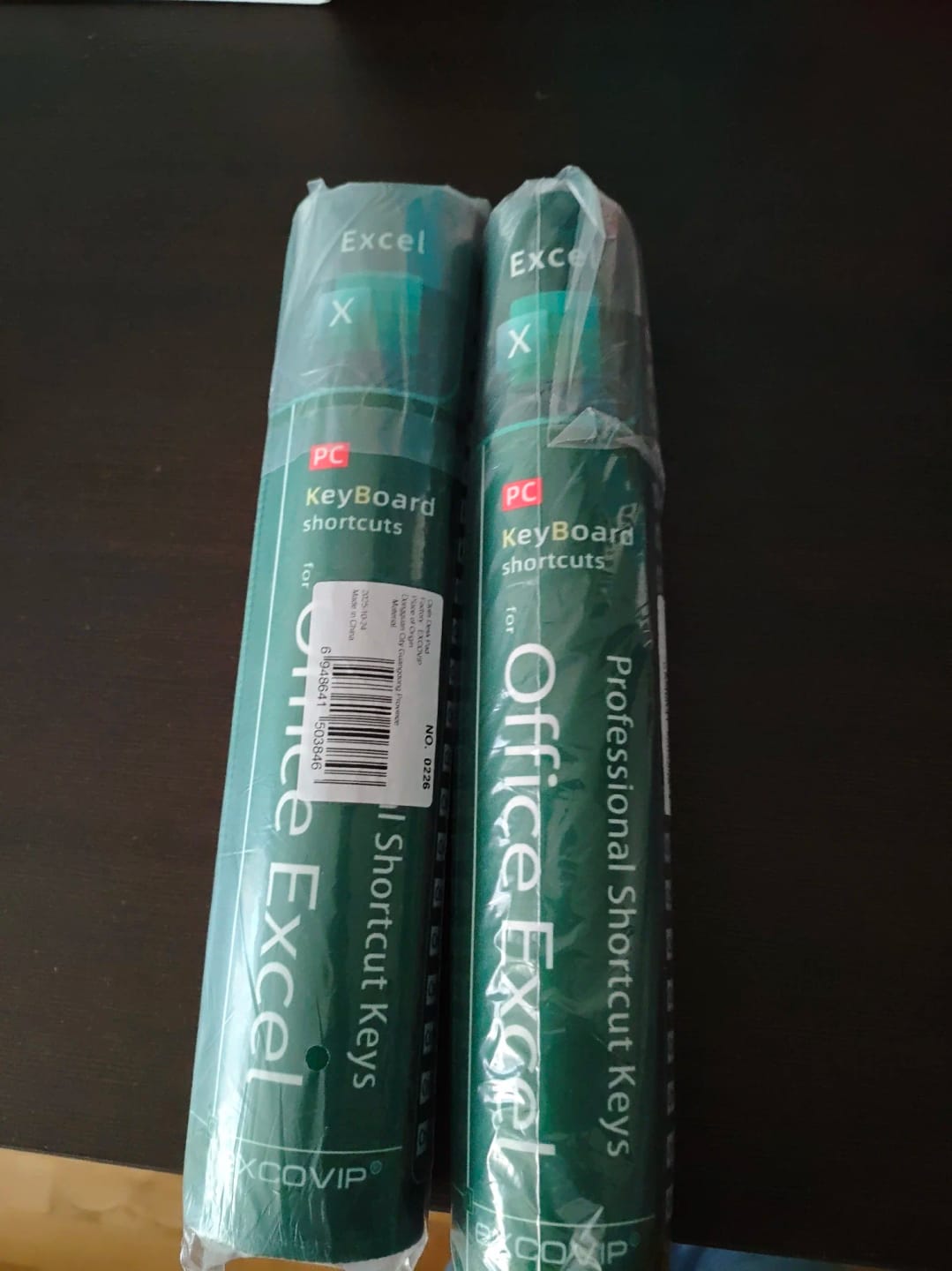 Customer photo review of Large Excel Shortcuts Desk Mat