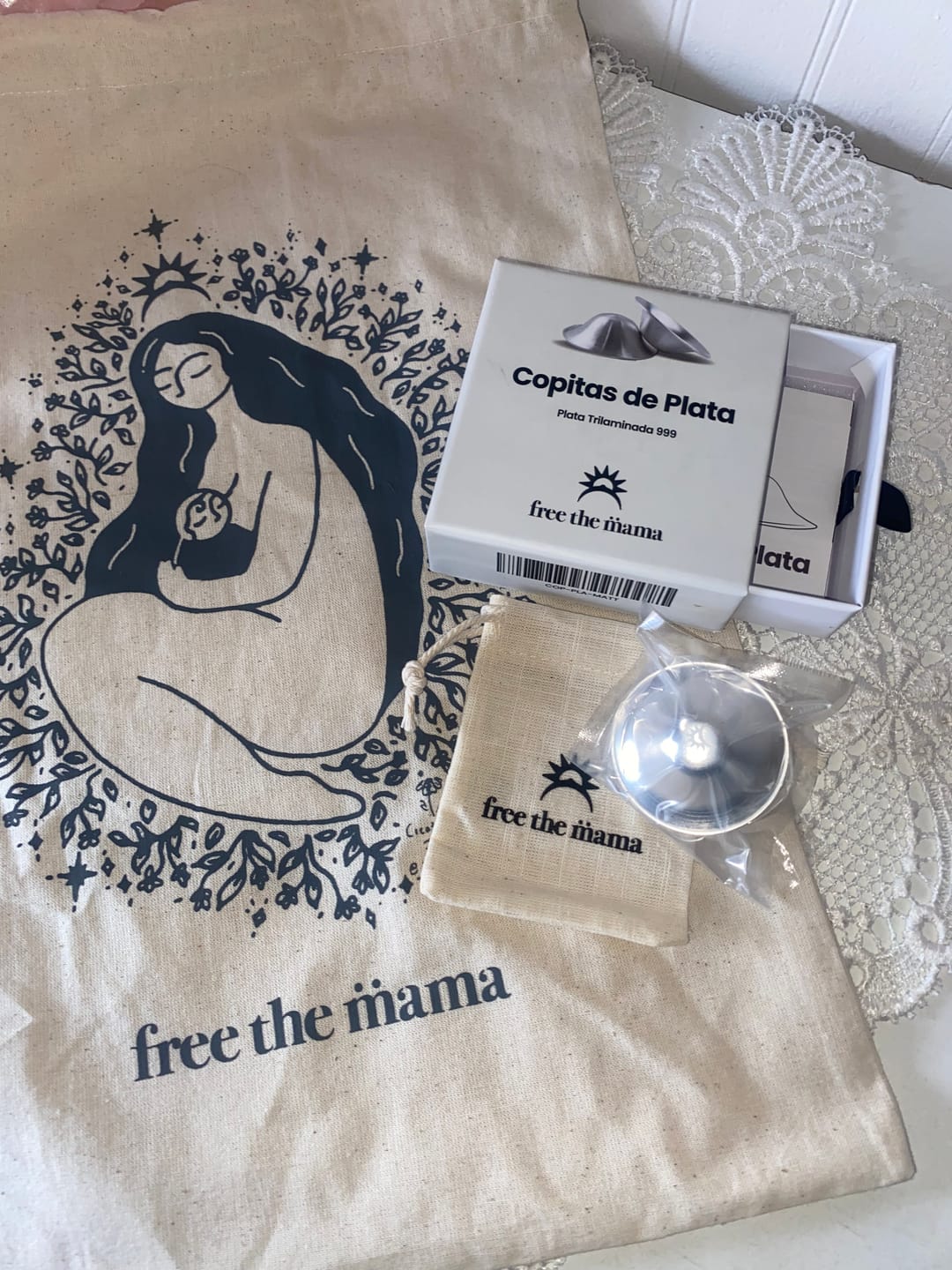 Customer photo review of Copitas de Plata para lactancia