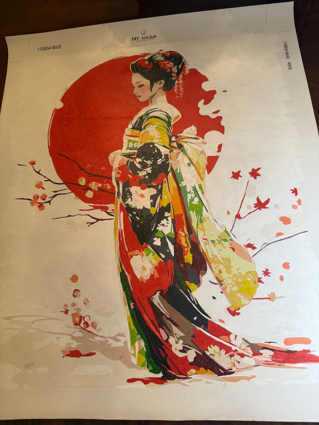 Customer photo review of Japanese Geisha | Paint by Numbers