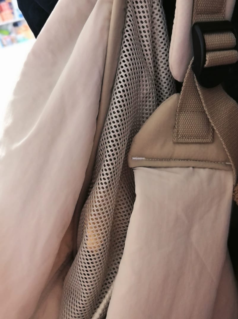 Customer photo review of Ergonomic Portable Hands-Free Pet Sling Carrier