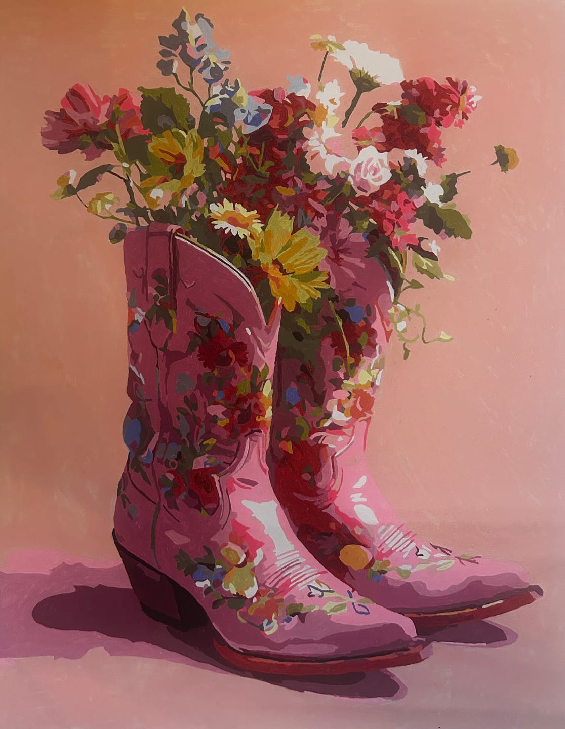 Customer photo review of Cowboylaarzen met bloemen