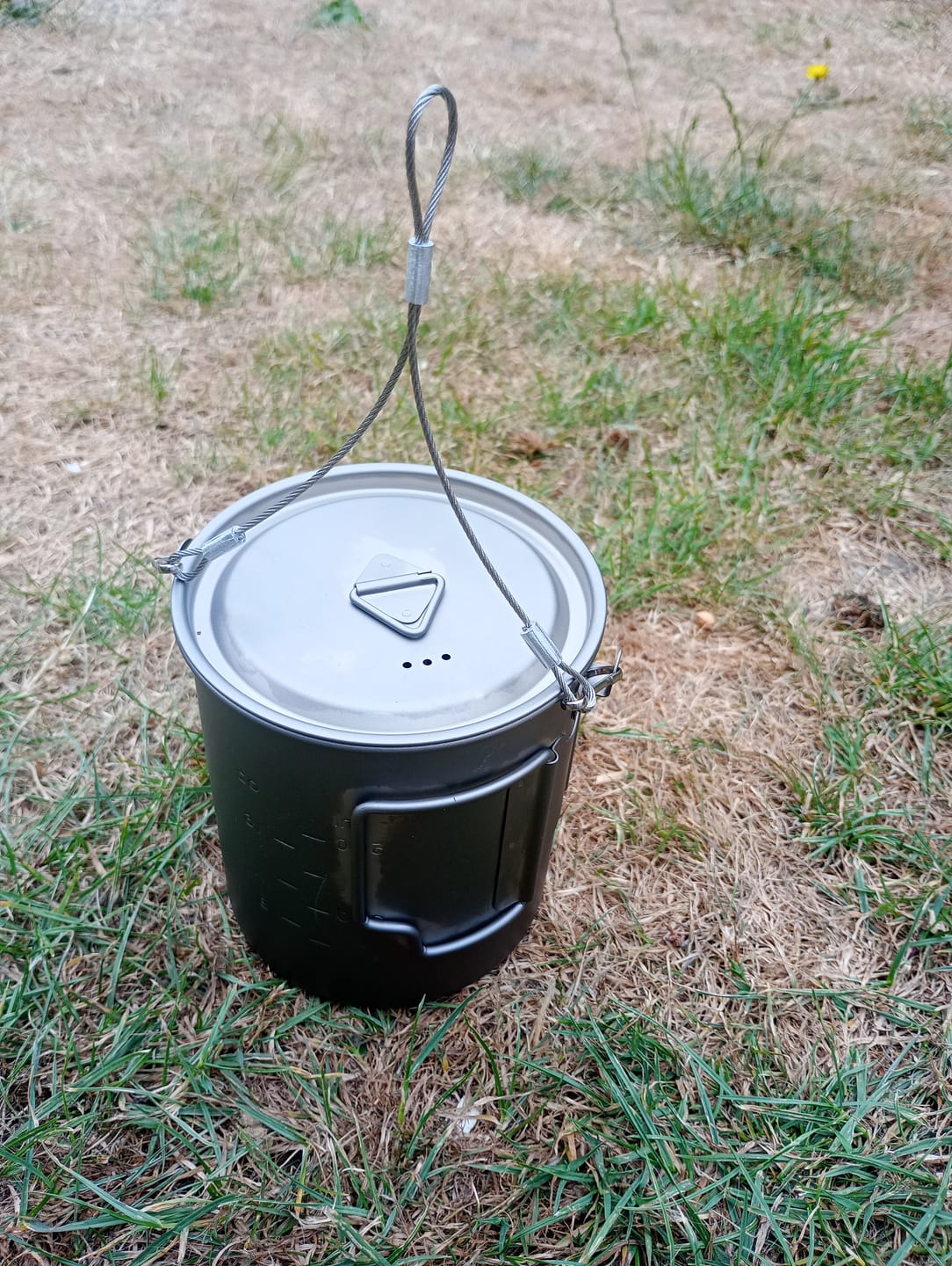 Customer photo review of Folding Bail Handles for Nesting Cups | Fits Most Cup & Pot Sizes