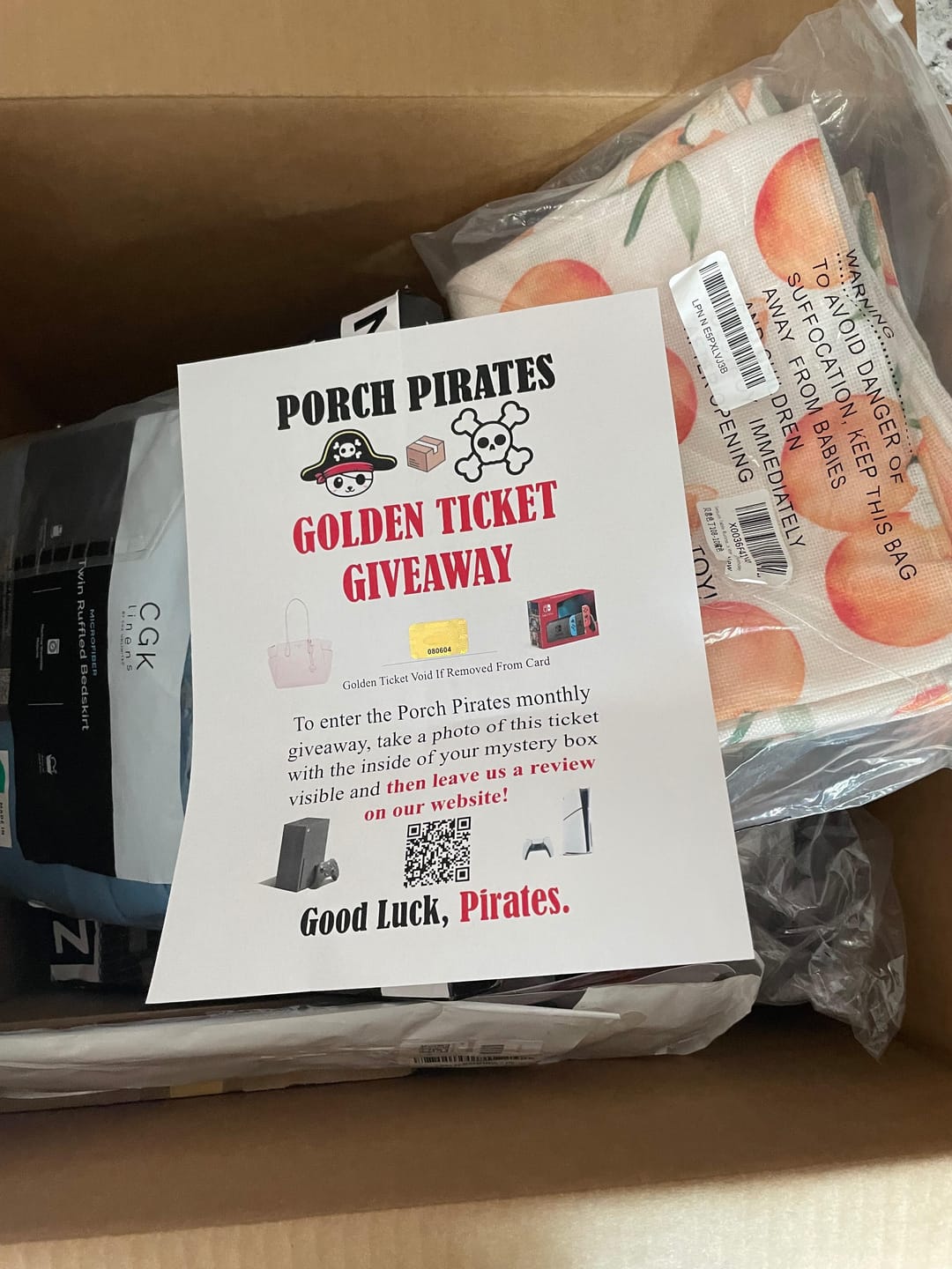 Customer photo review of The Classic Liquidation Mystery Box - Blue Tape PS5 Chance Box