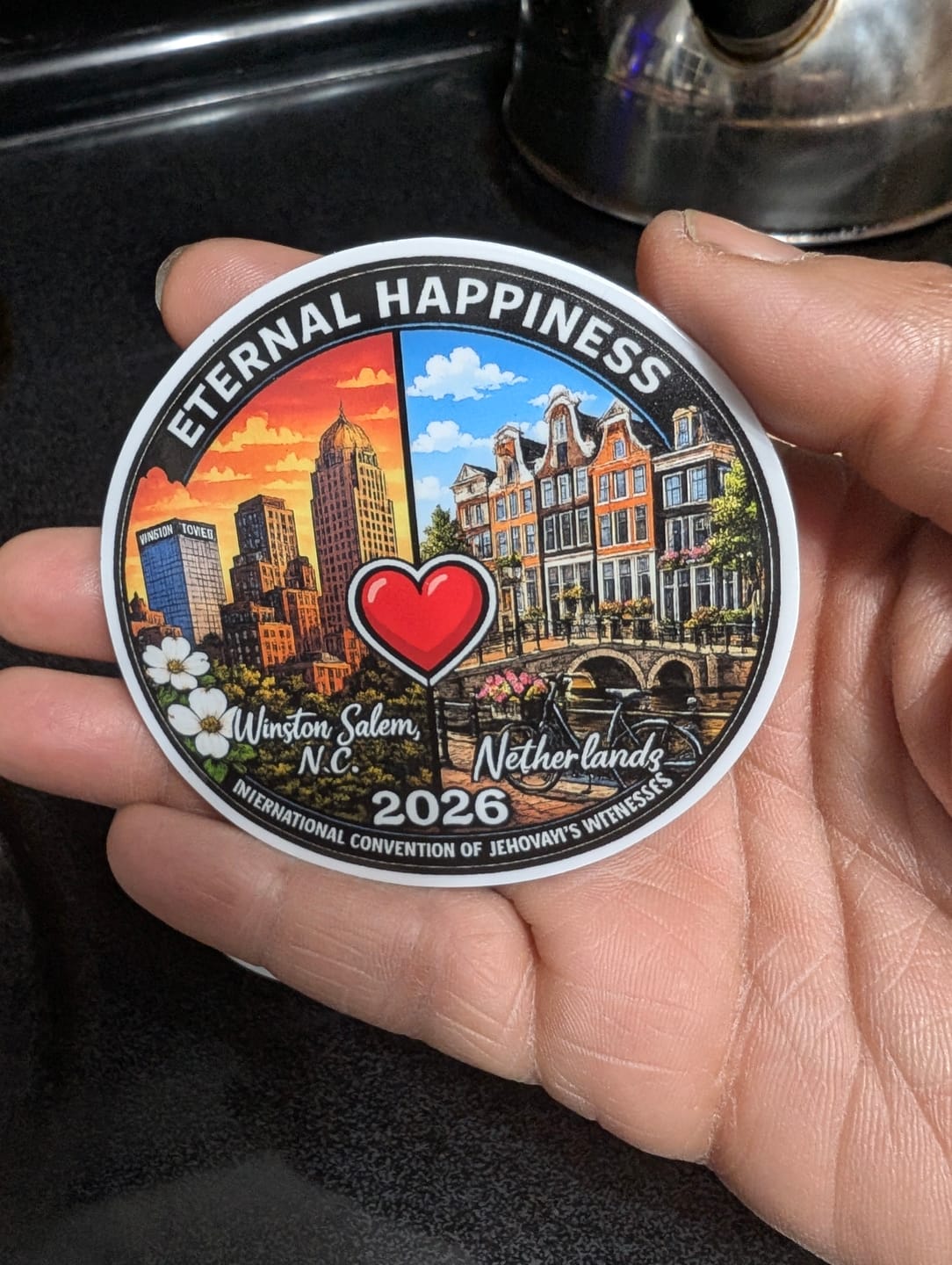 Customer photo review of Circle Stickers