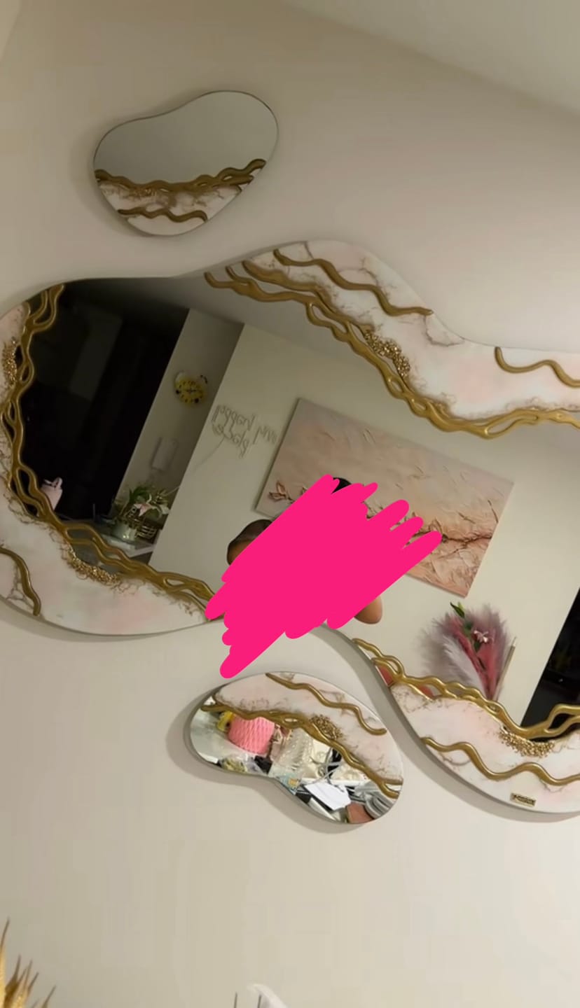 Customer photo review of Espejo Melted Pink and White