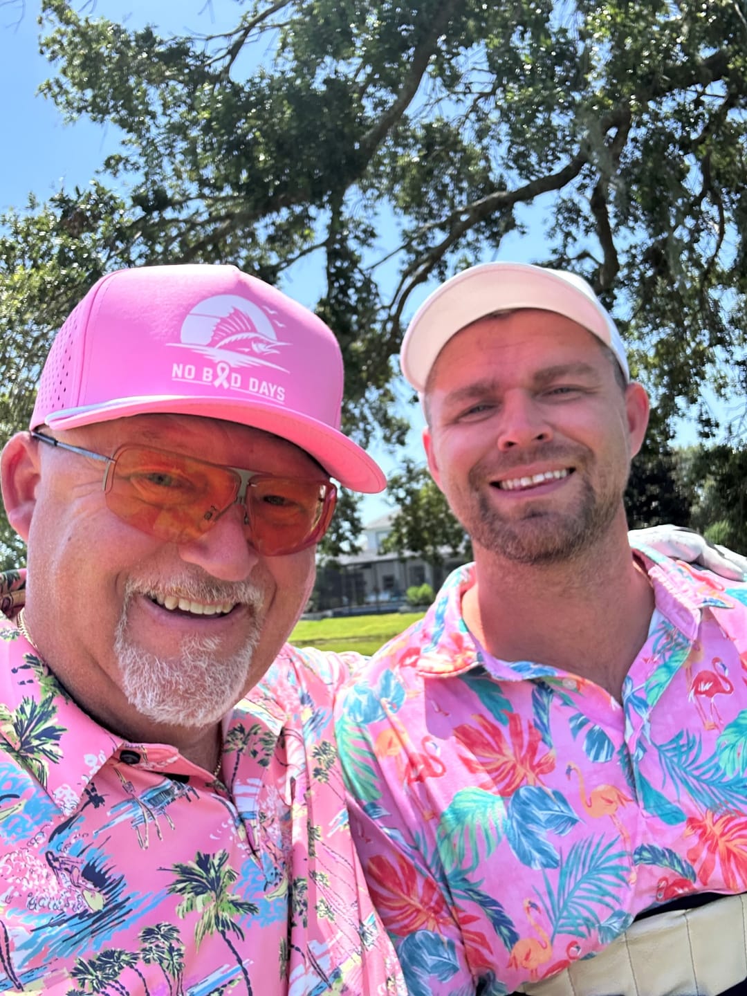 Customer photo review of NO BAD DAYS - Breast Cancer Hat