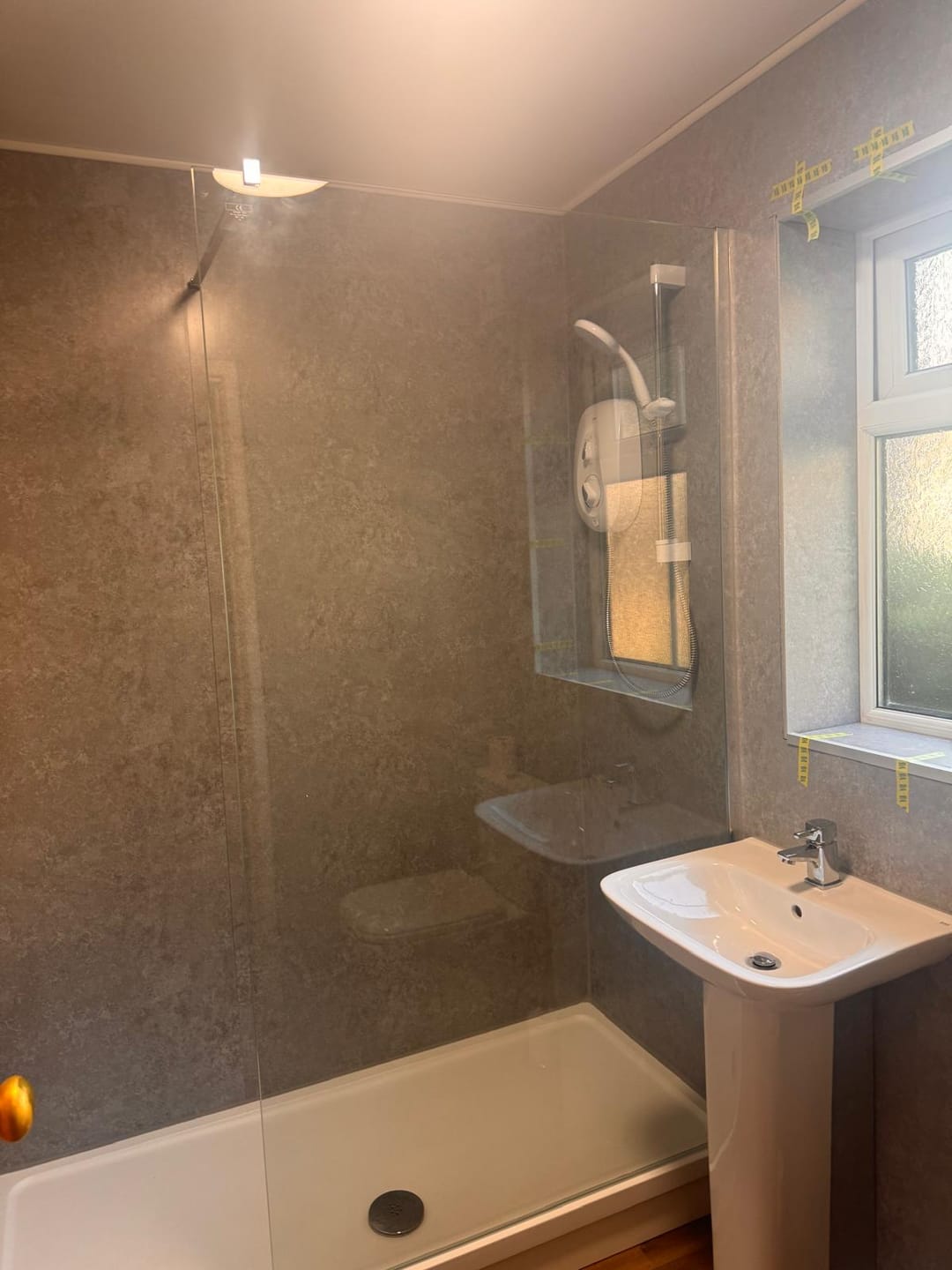 Customer photo review of 10mm Light Concrete Matt Shower Panel 1M x 2.4M