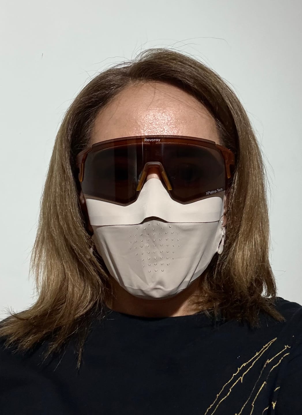 Customer photo review of Women's Lightweight Sun Protection Face Mask UPF 50+ AL203