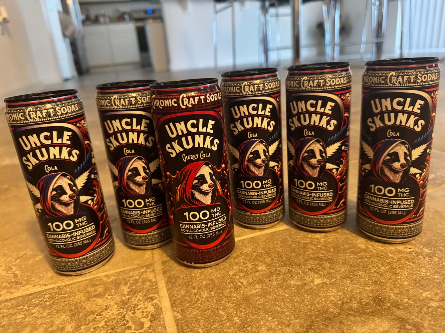 Customer photo review of 8-Flavor Variety Pack | 100 mg | 12oz Chronic Craft Sodas