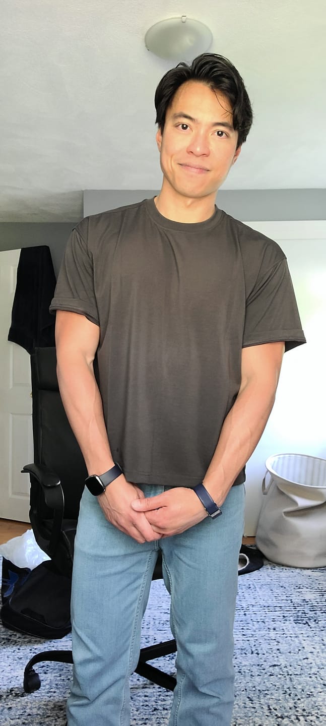 Customer photo review of Cropped Oversized Athletic Tee