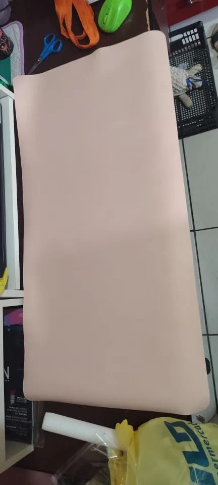 Customer photo review of Faux Leather Mouse Pad – Waterproof Desk Mat