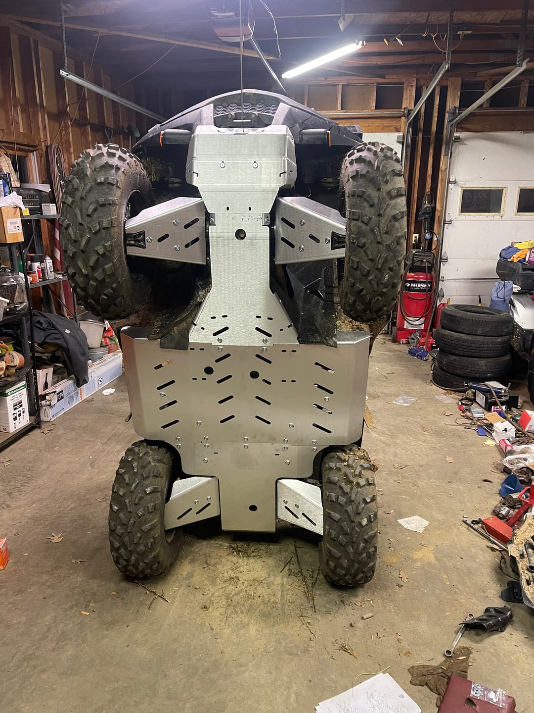 Customer photo review of Skid plate full set (aluminium): Suzuki KingQuad 500/750 Axi (EPS)