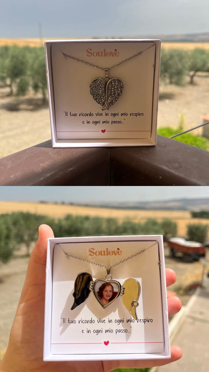 Customer photo review of Collana Angelo con Foto e Incisione ✦ Collana Eternal
