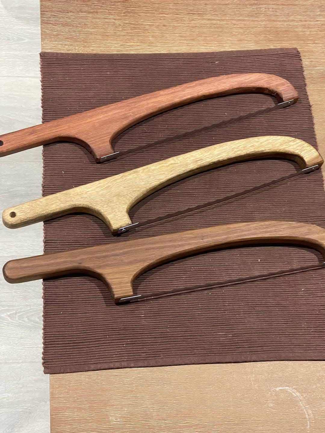 Customer photo review of 15.9X2.75" Bread Cutting Bow Knife 1 Acrylic Router Template