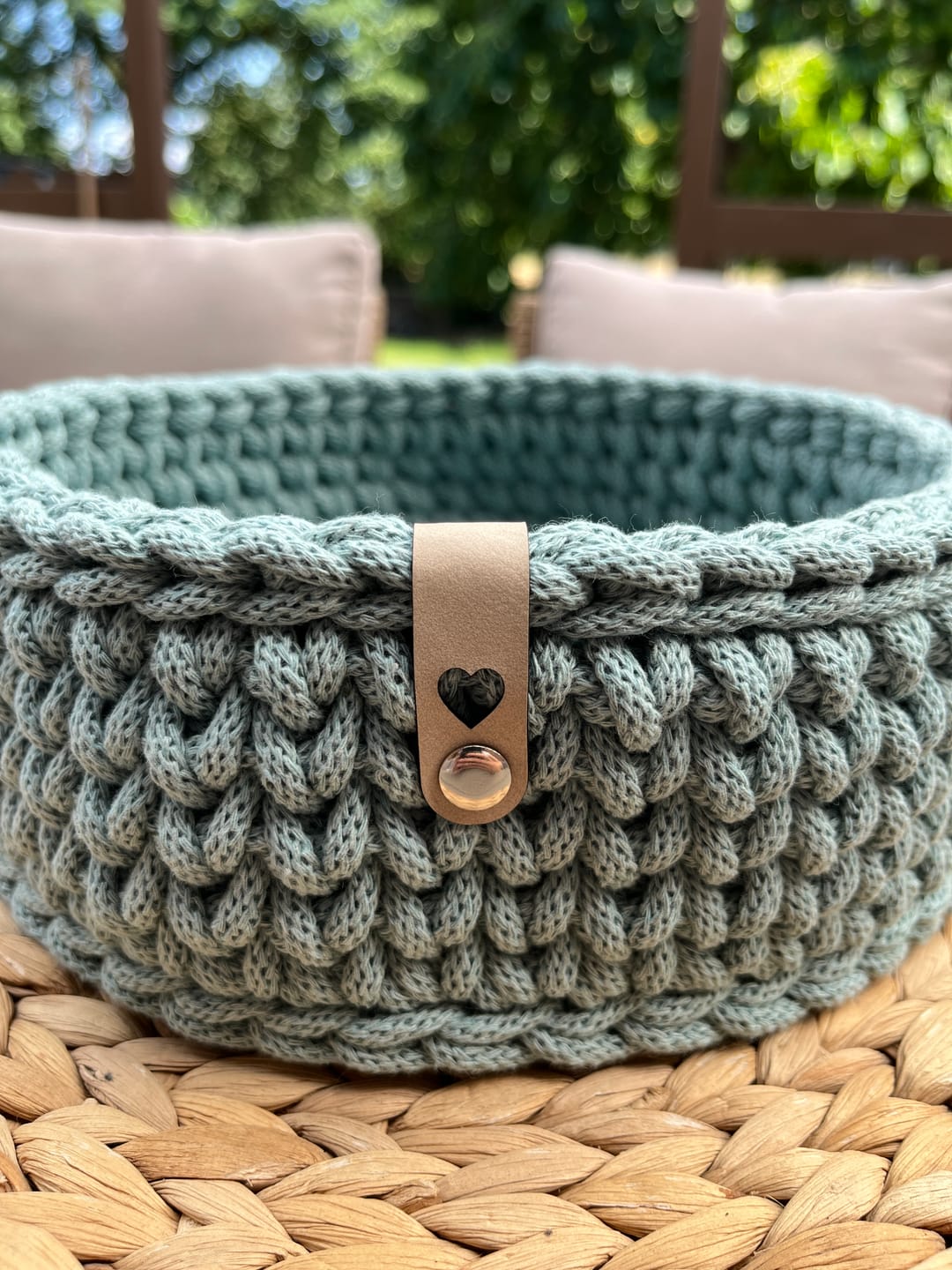 Customer photo review of Label Set mit Herz Ausschnitt - Häkelkorb Label - aus Kunstleder