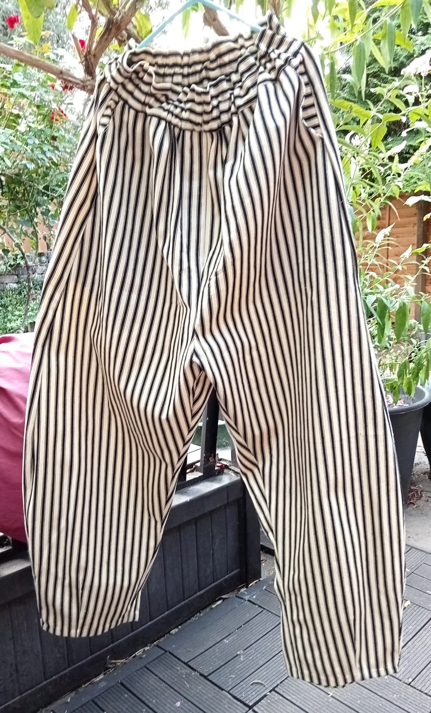 Customer photo review of Ticking Stripes Cotton Canvas Fabric