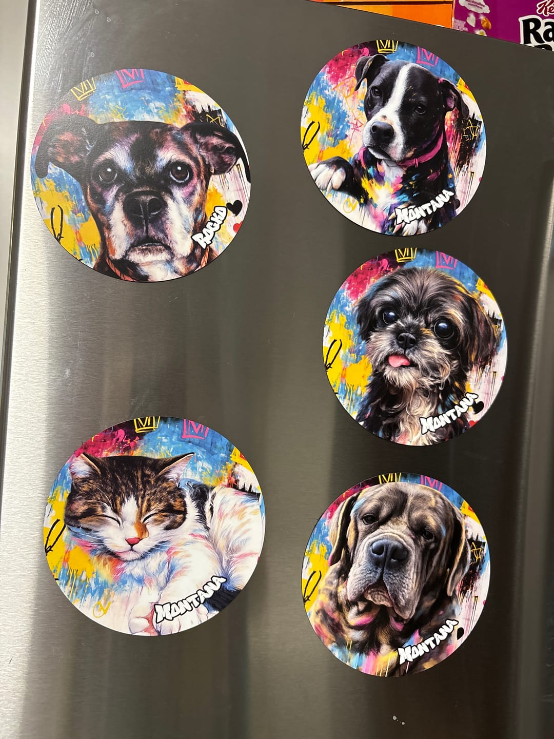 Customer photo review of Graffiti - Personalized Car Magnet