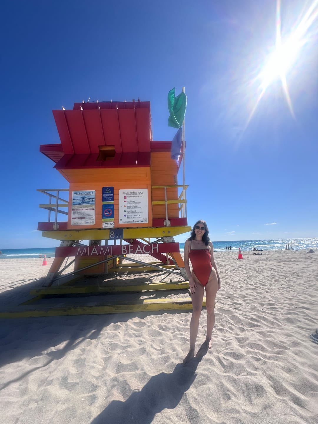 Customer photo review of Bandeau Cut Swimsuit - Tangerine