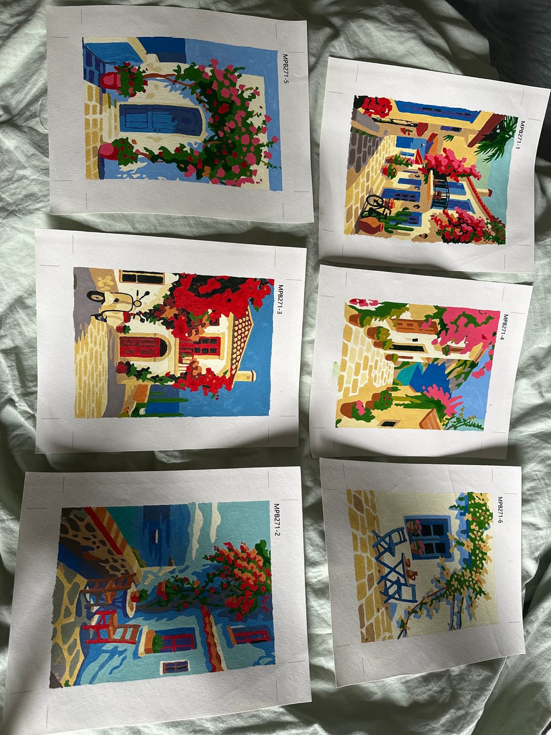 Customer photo review of 6 Mini-Gemälde | Mediterranes Set