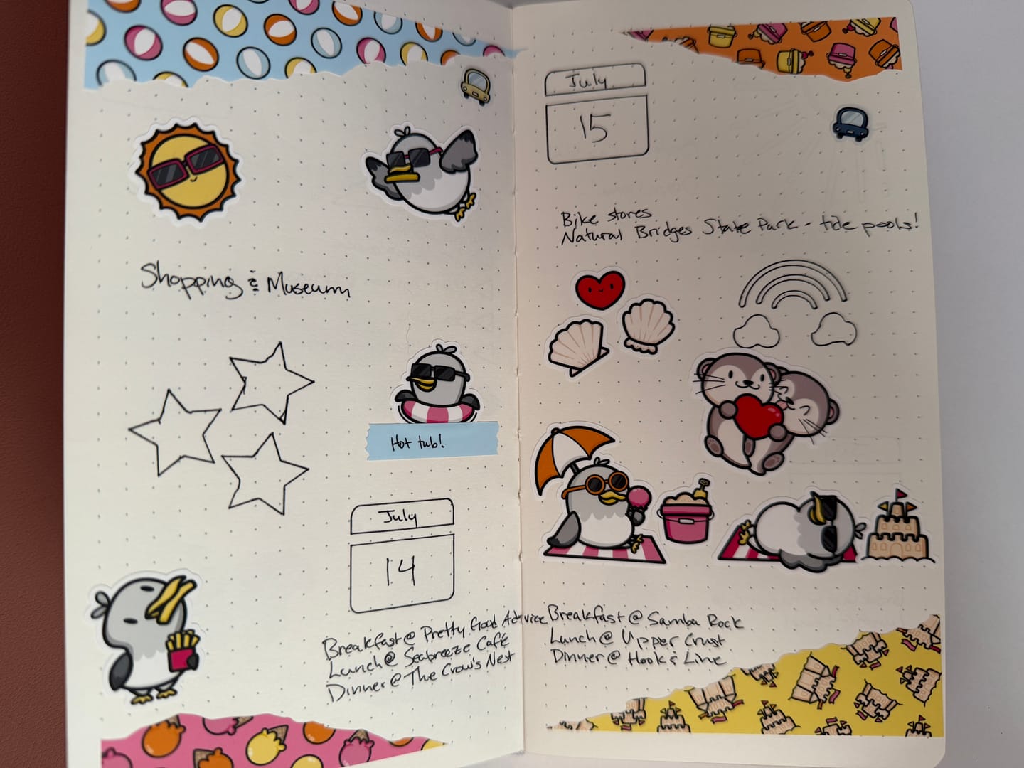 Customer photo review of Beach Birds Junk Journaling Kit