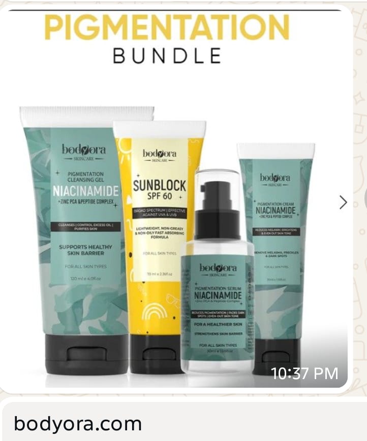 Customer photo review of Pigmentation Bundle