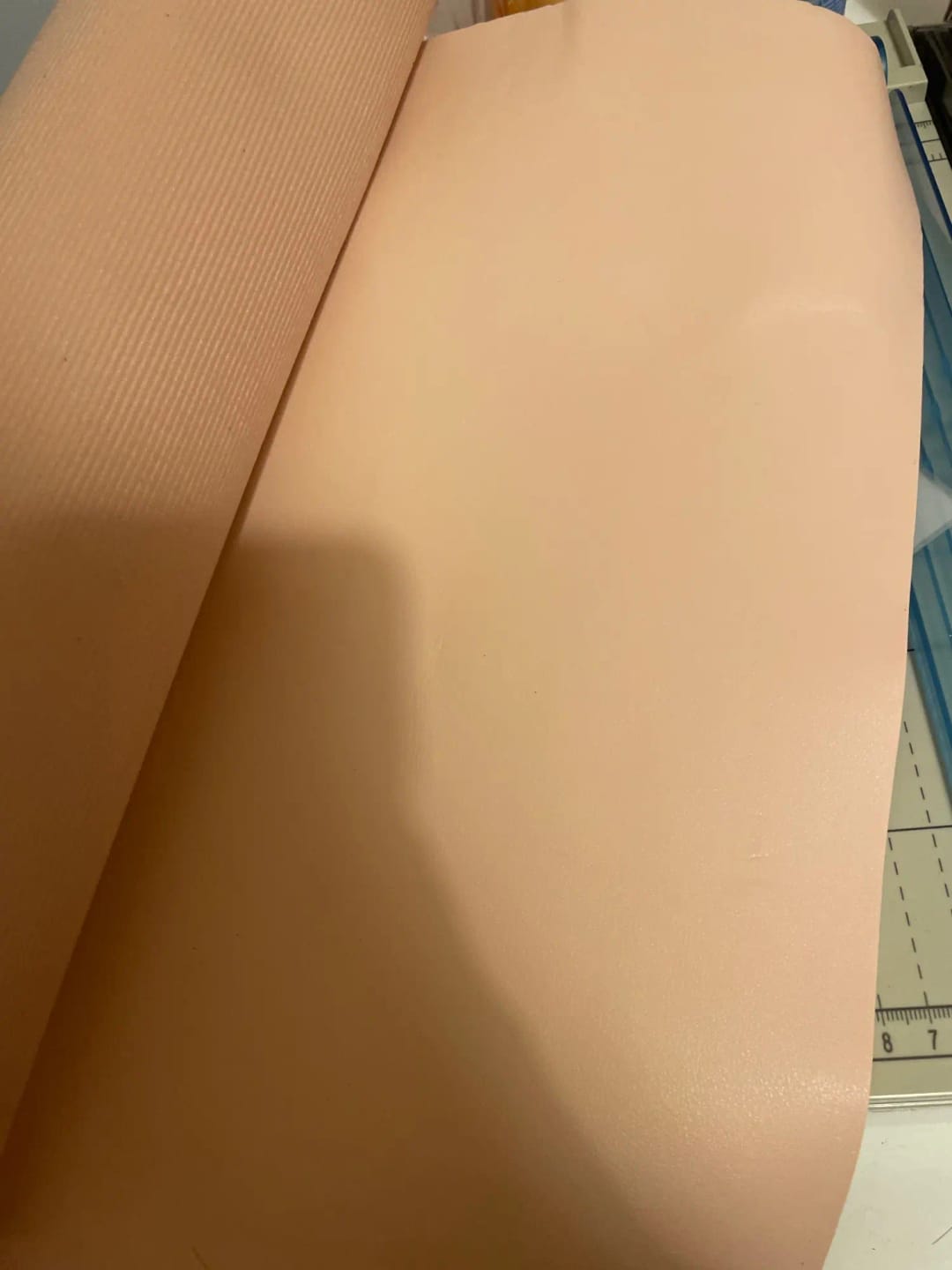 Customer photo review of Faux Leather Mouse Pad – Waterproof Desk Mat