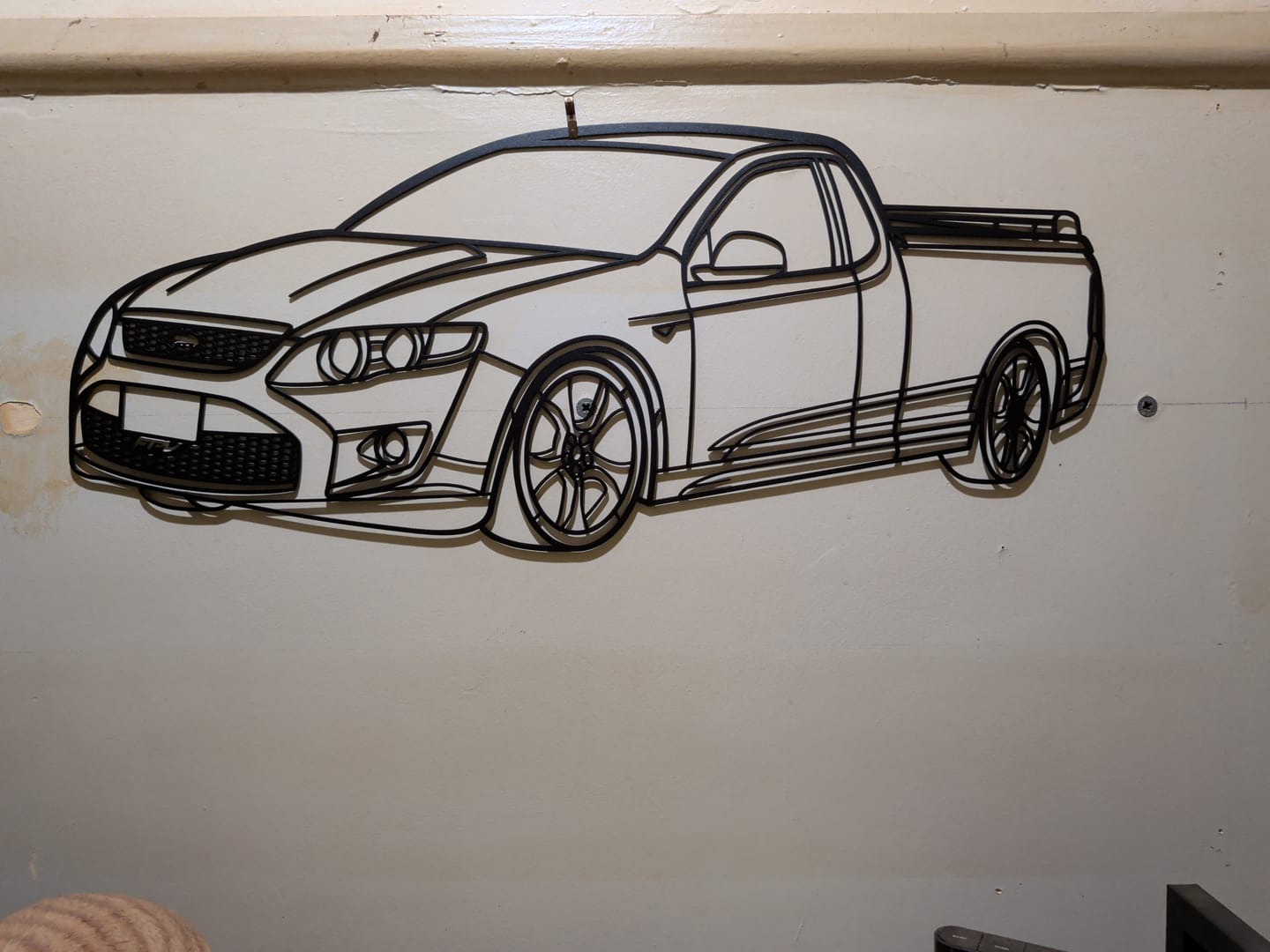 Customer photo review of Custom Car & 4WD Metal Wall Art