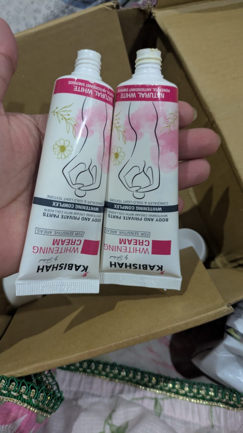 Customer photo review of Whitening Cream For Sensitive Areas Double Pack