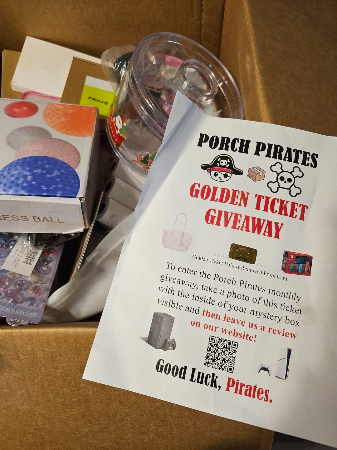 Customer photo review of The Classic Liquidation Mystery Box - Blue Tape PS5 Chance Box