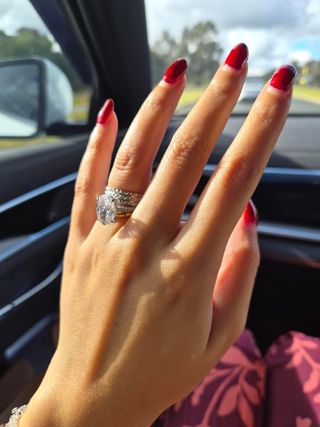 Customer photo review of The Eloise Oval Sapphire Engagement Ring
