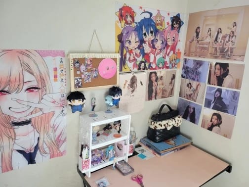 Customer photo review of Faux Leather Mouse Pad – Waterproof Desk Mat