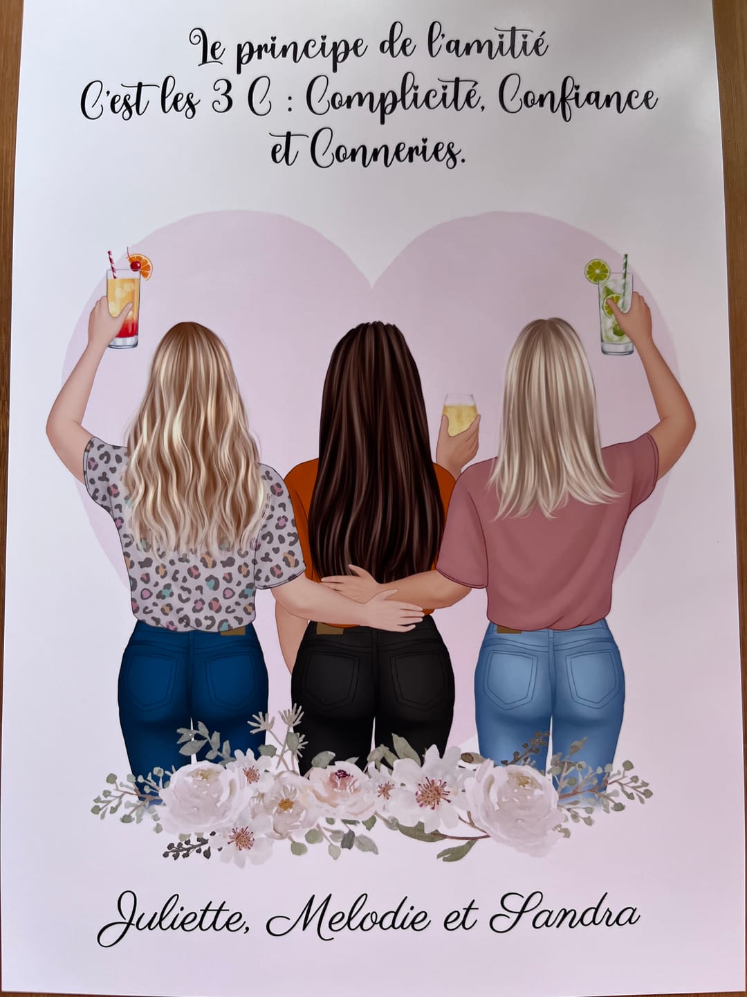 Customer photo review of Affiche Personnalisée - Définition Sœur/Amie/Collègue/Cousine