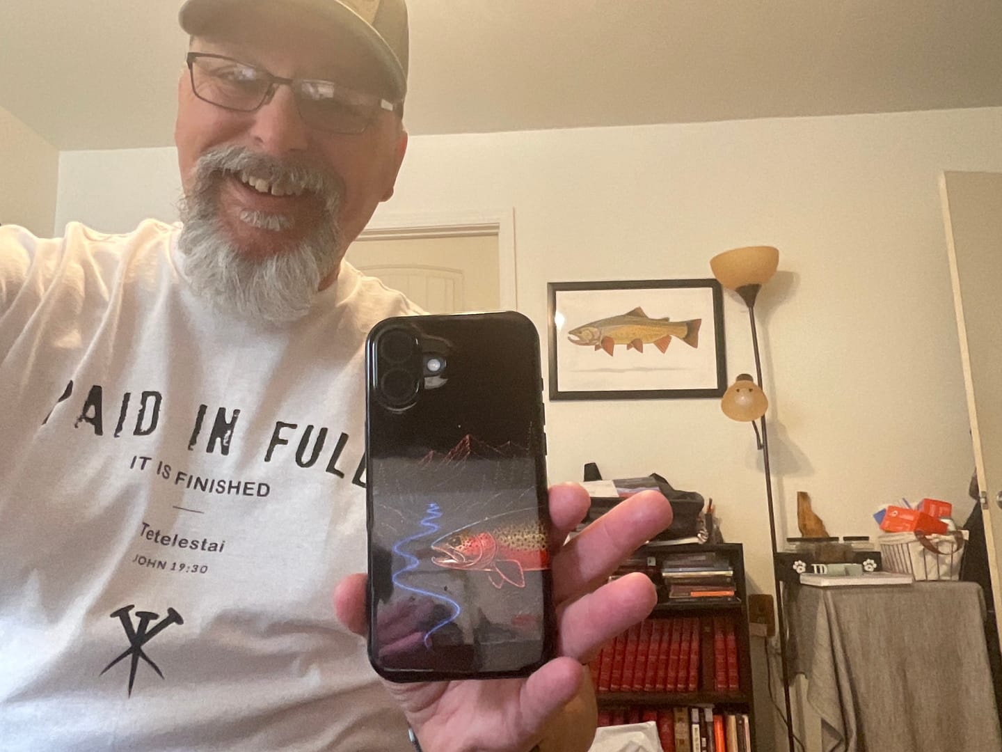 Customer photo review of Cutthroat Trout Wilderness Tough Phone Case
