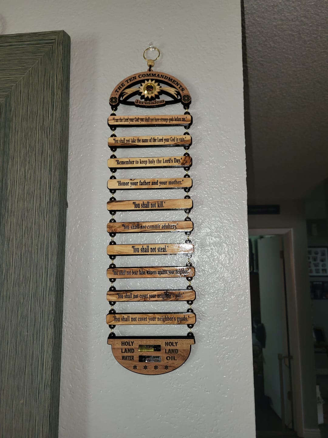 Customer photo review of Ten Commandments Wall Hanging from the Holy Land