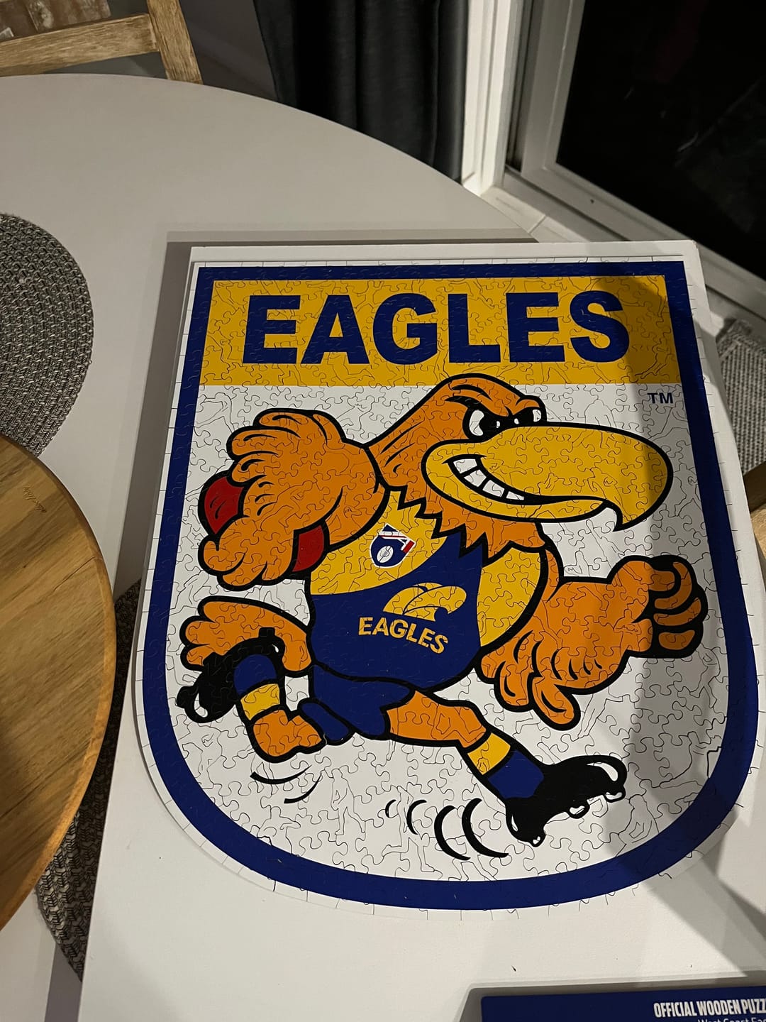 Customer photo review of West Coast Eagles FC Retro Mascot - Wooden Puzzle