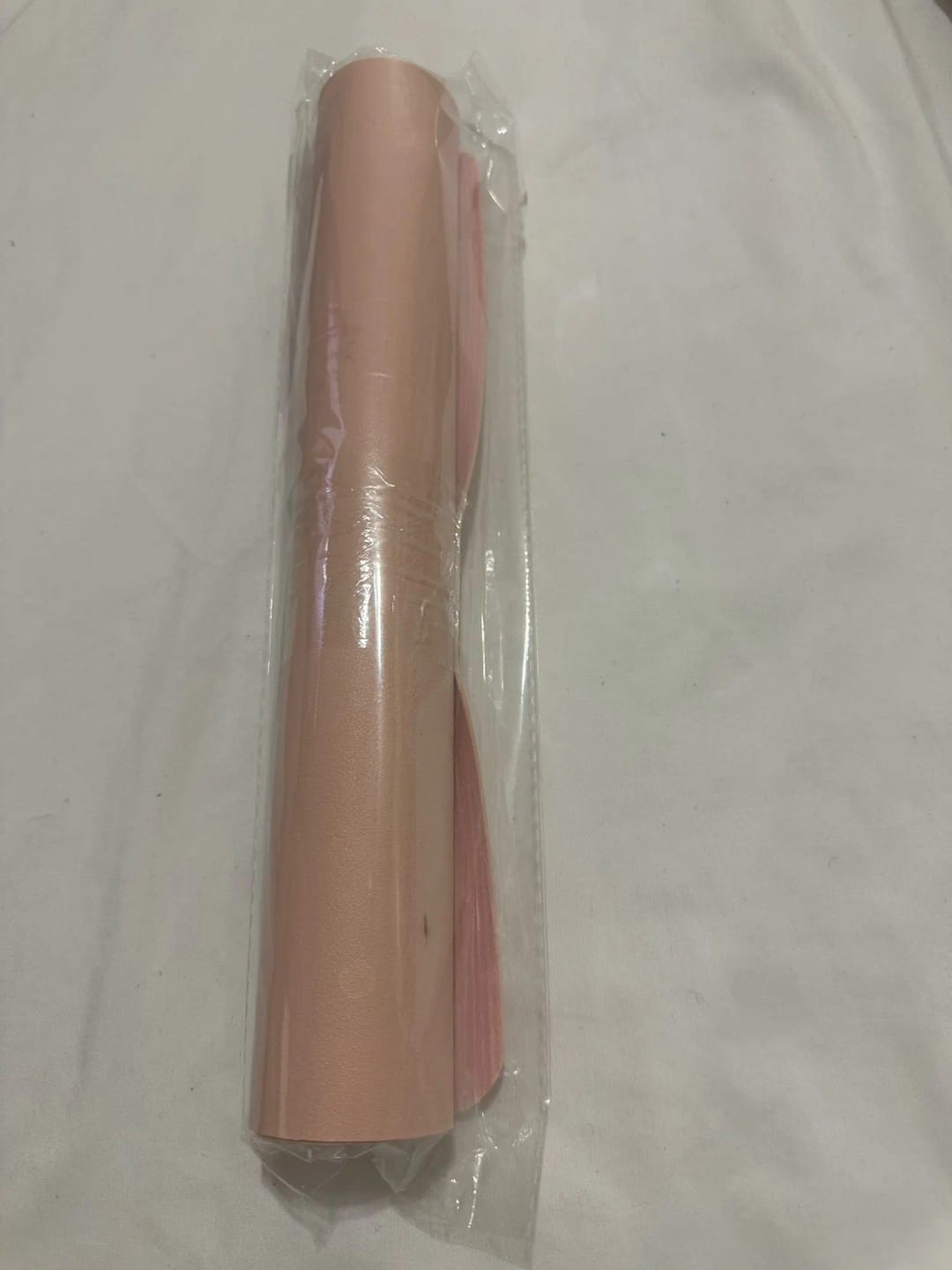 Customer photo review of Faux Leather Mouse Pad – Waterproof Desk Mat