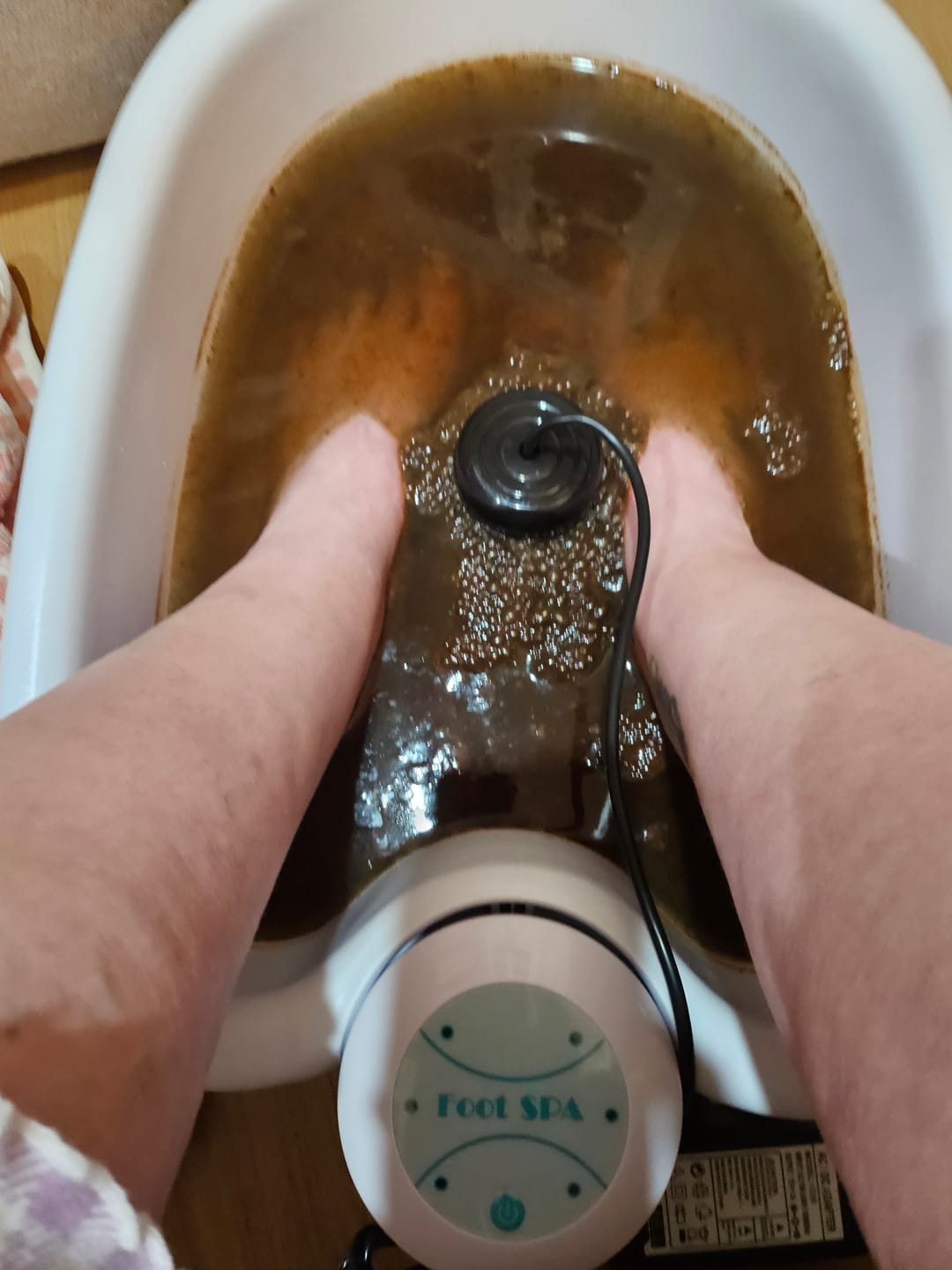 Customer photo review of Revitalizing Ionic Foot Spa