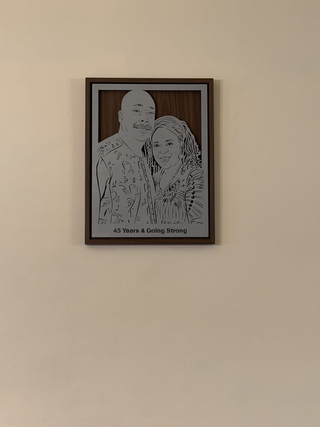 Customer photo review of Custom Metal Portrait