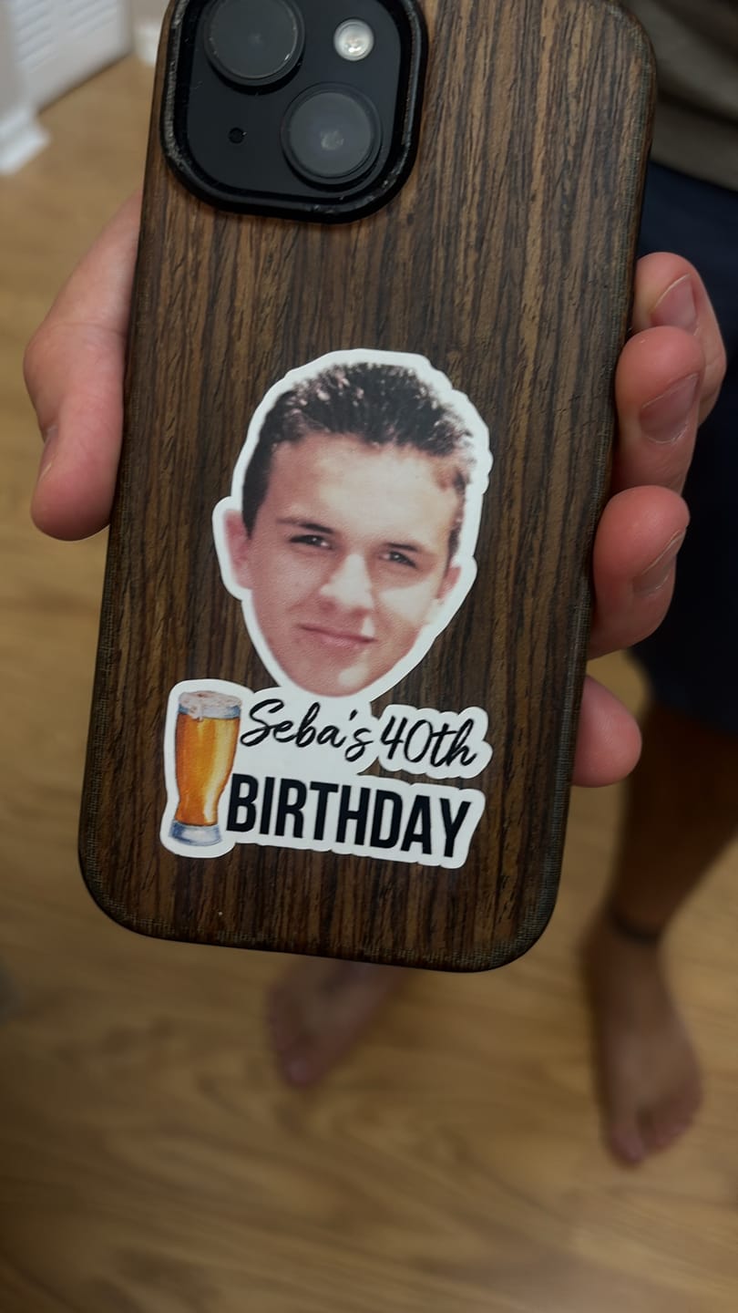 Customer photo review of Custom Photo Face Stickers